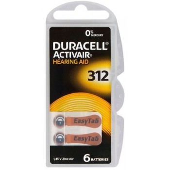 Duracell ZA312 zinc air Hearing Aid