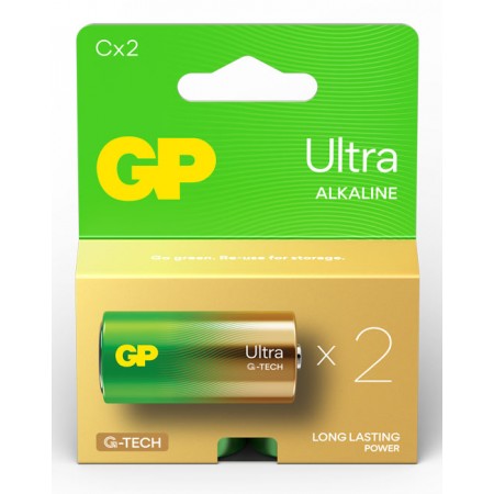 GP Ultra αλκαλική μπαταρία C - LR14 10 Years Design Life GP Ultra αλκαλική μπαταρία C - LR14 10 Years Design Life