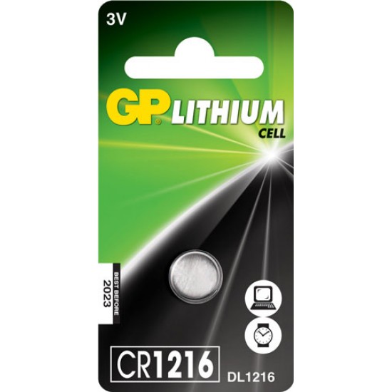 GP CR1216 Lithium button cell 3V 25mAh GP CR1216 Lithium button cell 3V 25mAh