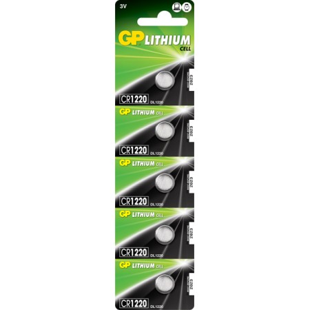 GP CR1220 μπαταρία λιθίου 3V 36mAh GP CR1220 μπαταρία λιθίου 3V 36mAh