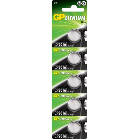 GP CR2016 Lithium button cell 3V 80mAh