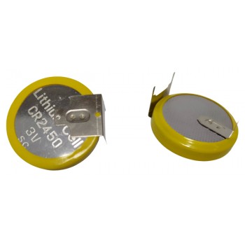 GP CR2450-TJ Lithium button cell 3V 610mAh w pins 