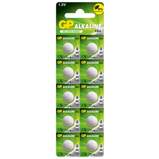 GP Α76 αλκαλική μπαταρία 1.5V (LR44) GP Α76 αλκαλική μπαταρία 1.5V (LR44)