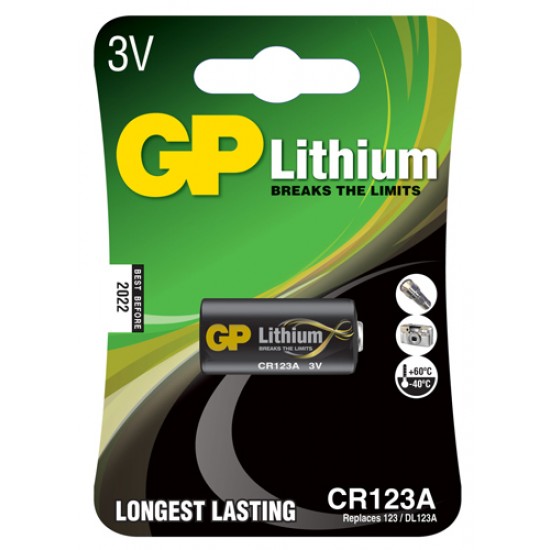 GP CR123A PRO Lithium photo battery 3V