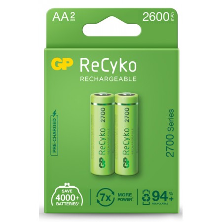 GP Recyko επαναφορτιζόμενες μπαταρίες AA 2700 series NiMh GP Recyko επαναφορτιζόμενες μπαταρίες AA 2700 series NiMh