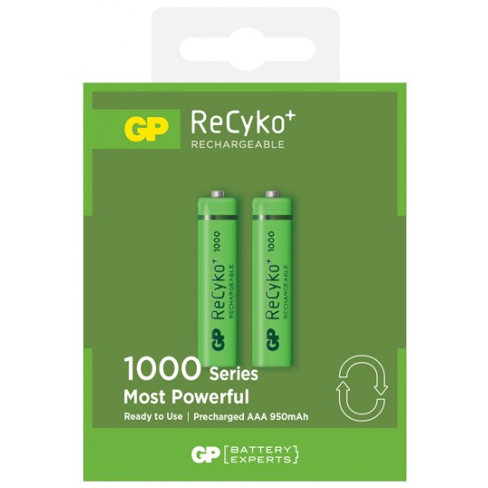 GP Recyko rechargeable battery NiMh AAA 1000 series 1.2V GP Recyko rechargeable battery NiMh AAA 1000 series 1.2V