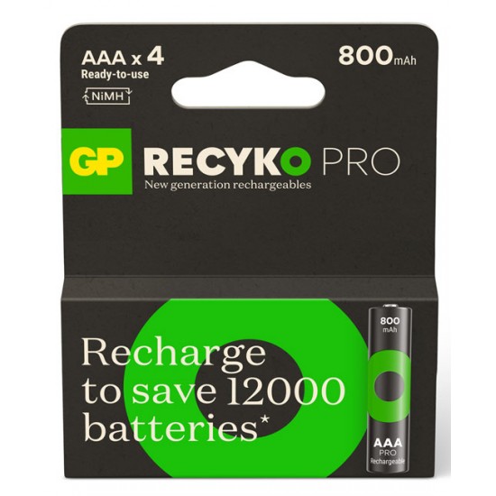 GP Recyko Pro AAA 4x850mAh 1.2V GP Recyko Pro AAA 4x850mAh 1.2V
