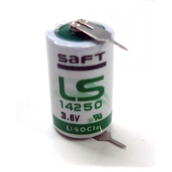 Saft LiSoCl2 battery LS14250 2PF 1/2AA 3.6V