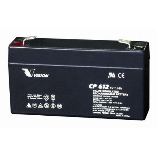VISION Lead Acid Battery 6V 1.2Ah VISION Lead Acid Battery 6V 1.2Ah