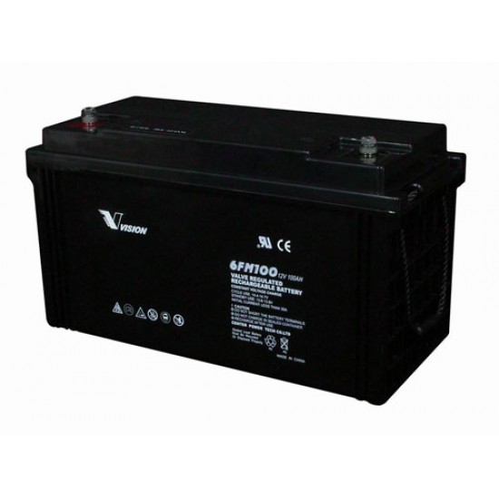 Vision 6FM100 Lead Acid battery 12V 100Ah with 10 Years Design Life Vision 6FM100 Lead Acid battery 12V 100Ah with 10 Years Design Life