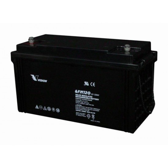 VISION Lead Acid Battery 12V 120Ah for UPS