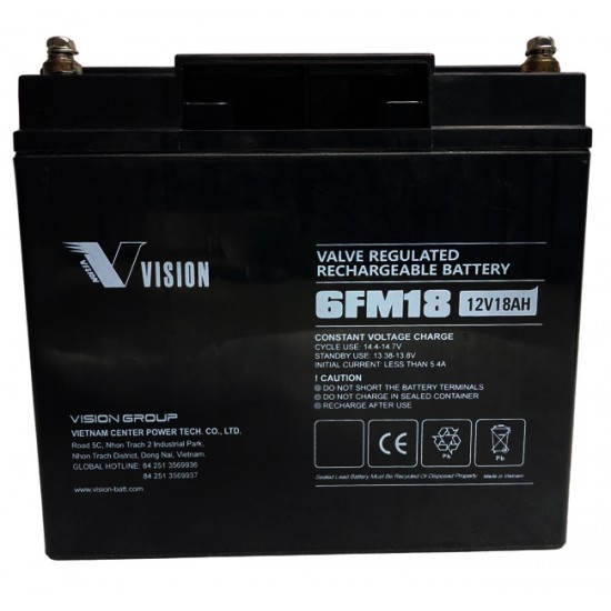 VISION Lead Acid Battery FM 12V 18Ah VISION Lead Acid Battery FM 12V 18Ah