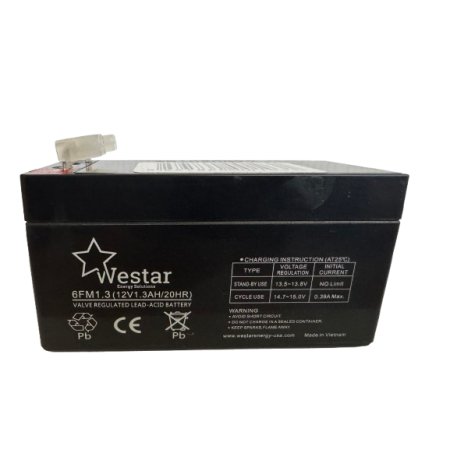 Westar μπαταρία μολύβδου FM 12V 1.3Ah (6FM1.3) Westar μπαταρία μολύβδου FM 12V 1.3Ah (6FM1.3)