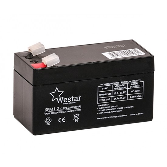 Westar μπαταρία μολύβδου FM 12V 1.2Ah (6FM1.2)