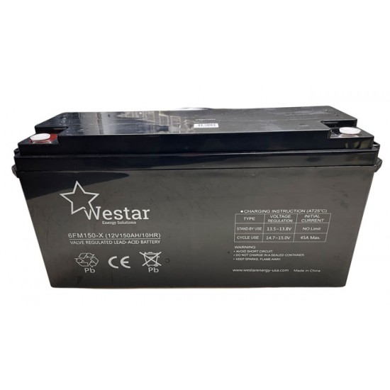 WESTAR 6FM150 Μπαταρία Μολύβδου 12V 150Ah 10 χρόνια "Design Life"