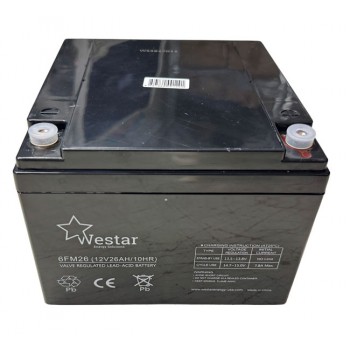 Westar Lead Acid battery FM 12V 26Ah 10 Years "Design Life" (6FM26)