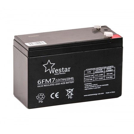 Westar μπαταρία μολύβδου FM 12V 7Ah (6FM7) Westar μπαταρία μολύβδου FM 12V 7Ah (6FM7)