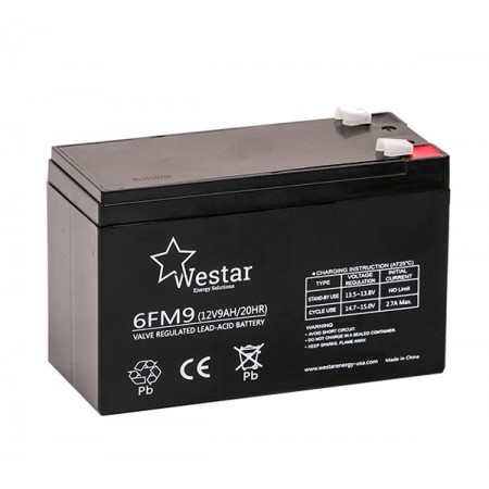 Westar μπαταρία μολύβδου FM 12V 9Ah (6FM9) Westar μπαταρία μολύβδου FM 12V 9Ah (6FM9)