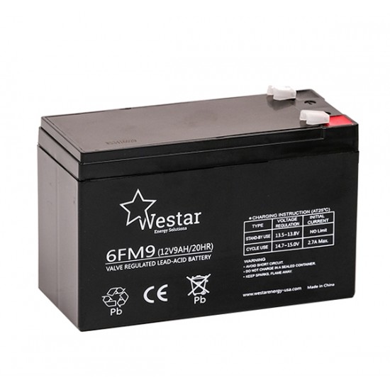 Westar Lead Acid battery 12V 9Ah (6FM9)