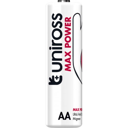 Uniross MAX Power ενισχυμένη αλκαλική μπαταρία AA - LR06 Uniross MAX Power ενισχυμένη αλκαλική μπαταρία AA - LR06
