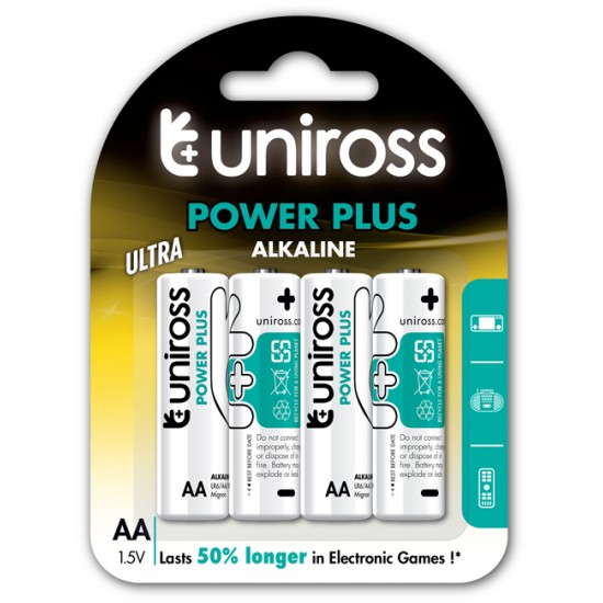 Uniross Power Plus αλκαλική μπαταρία AA - LR06 