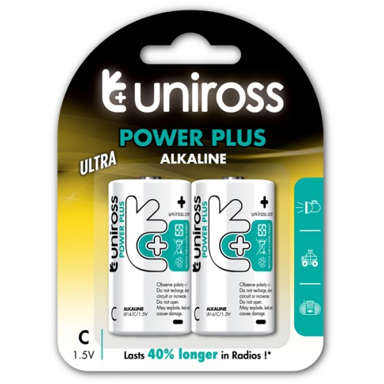 Uniross Power Plus αλκαλική μπαταρία C - LR14 