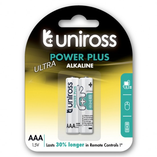 Uniross Power Plus alkaline AAA - LR03 Uniross Power Plus alkaline AAA - LR03