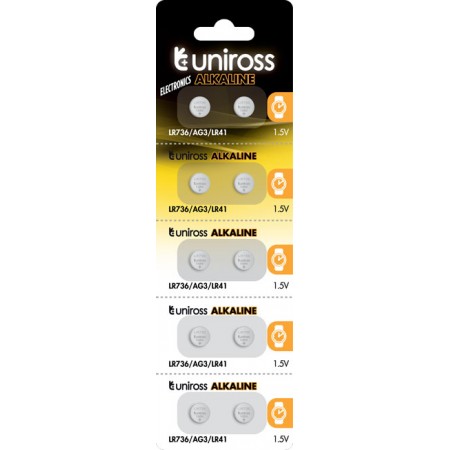 Uniross LR41 (192) αλκαλική μπαταρία 1.5V Uniross LR41 (192) αλκαλική μπαταρία 1.5V