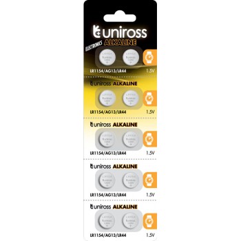 Uniross LR44  (A76) alkaline cell 1.5V
