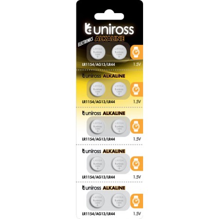 Uniross LR44 (A76) αλκαλική μπαταρία 1.5V Uniross LR44 (A76) αλκαλική μπαταρία 1.5V