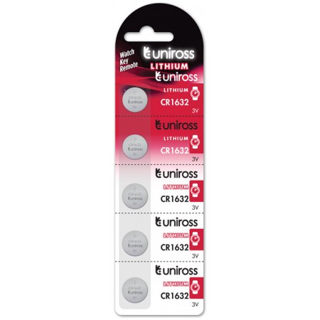 Uniross CR1632 μπαταρία λιθίου 3V Uniross CR1632 μπαταρία λιθίου 3V