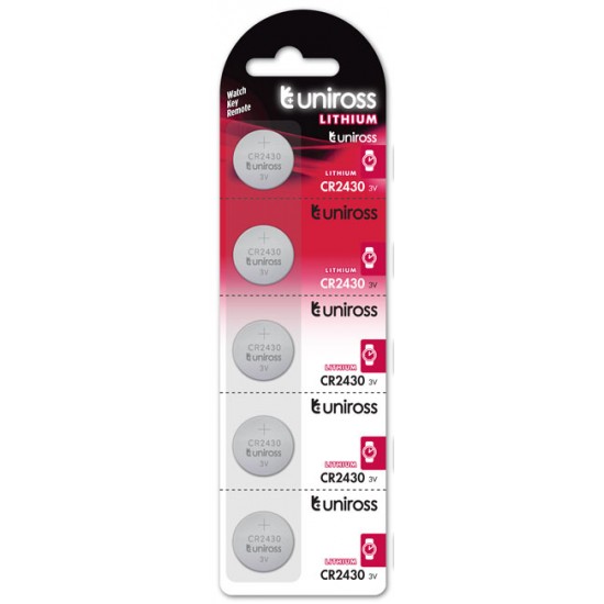 Uniross CR2430 Lithium button cell 3V 280mAh