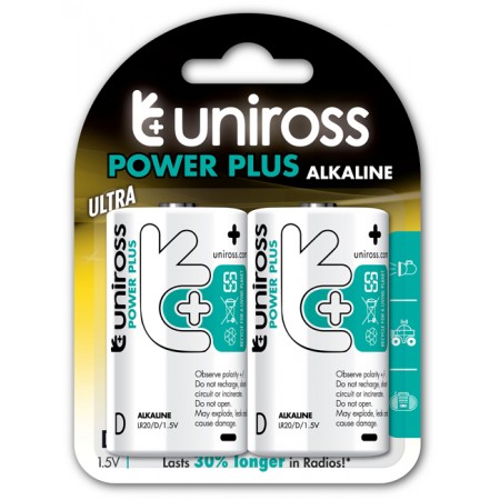 Uniross Power Plus αλκαλική μπαταρία D - LR20 