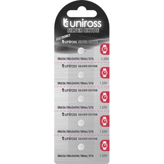 Uniross SR626 (A377) silver oxide button cell