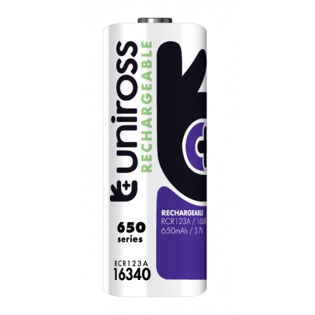 Uniross 16340 Li-Ion rechargeable battery 650mAh (RCR123)