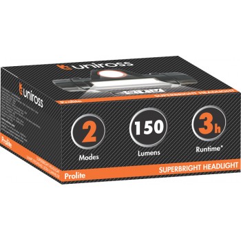 Uniross επαναφορτιζόμενος φακός κεφαλής PROLITE LED