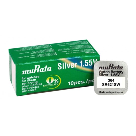 Murata 364 silver oxide button cell